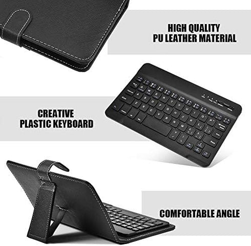 Wireless Bluetooth Keyboard for Phone, Mini Portable Bluetooth Keyboard with A Protective Case, Foldable Keyboard for