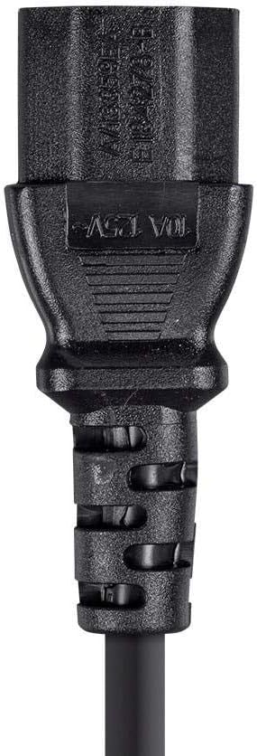 Monoprice 3ft Power Cord Cable, 16AWG, Black, 3 Conductor PC Power Connector Socket (C13/5-15P)