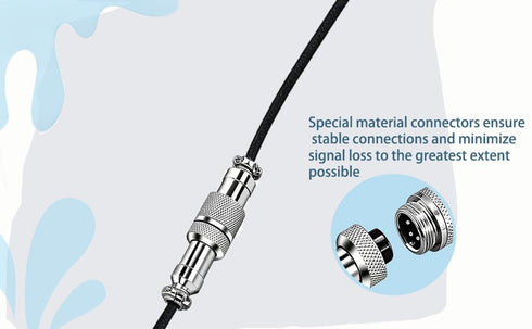 UIGOCLE (1.8 Custom Coiled USB C Cable for Gaming Keyboard, Double-Sleeved Mechanical Keyboard Cable with Detachable