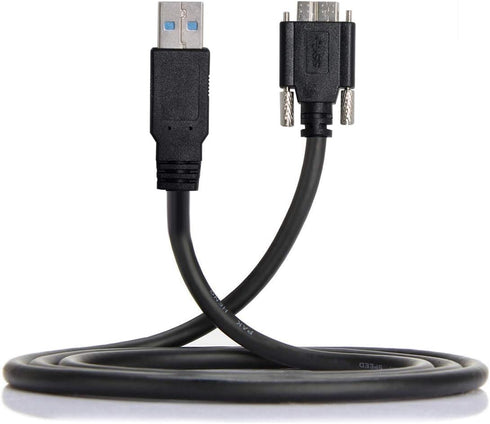 cablecc USB 3.0 A Type Male to Micro USB 3.0 B Male Cable with Mount Panel Screws