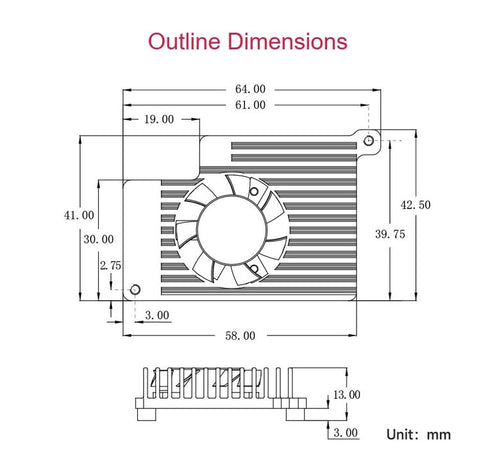 Active Cooler for Raspberry Pi 5 - Combines Active Cooling Fan, Aluminum Heatsink, and Thermal Pad (No Pi Board)