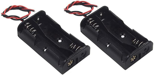 WAYLLSHINE 2Pcs 2 x 1.5V AA Battery Holder Case Box, 2 AA Battery