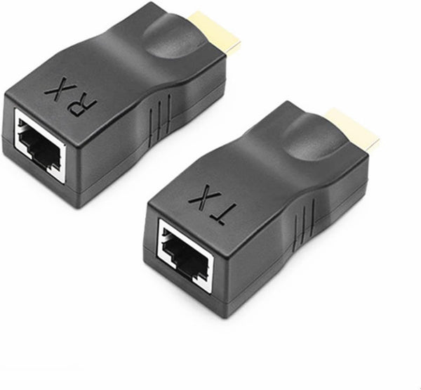 Replacement Ethernet RJ45 to HDMI Extender, 30m 4K30HZ Compatible for Computer, Laptop, Projector