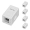 iwillink 1-Port Keystone Jack Surface Mount Box, White, 5-Pack