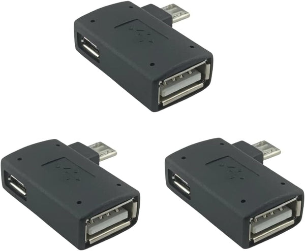 3 Pack OTG Cable Adapter for Fire TV Stick 4K Max/Cube/Lite, Powered Micro USB to USB OTG Adapter