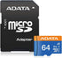 ADATA 64GB 10 V10 A1 100 (AUSDX64GUICL10A1-RA1) Premier MicroSDHC/SDXC UHS-I Class Memory Card with Adapter Read up