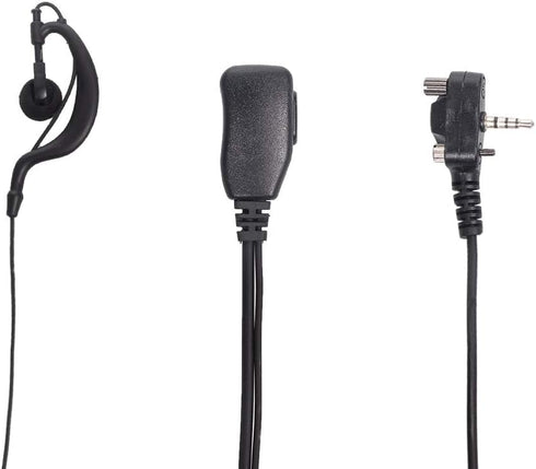 Caroo VX-261 Earpiece Headset with PTT Mic for Motorola Yaesu Vertex Standard Radio EVX-261 VX-230 VX-231 Walkie Talkie 2 Way Radio G Shape