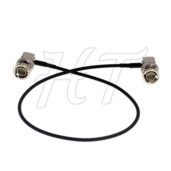 HT-Cable Camera Monitor HD SDI 3G Video Coaxial Cable - 75ohm Right Angle BNC to Right Angle BNC, 45cm