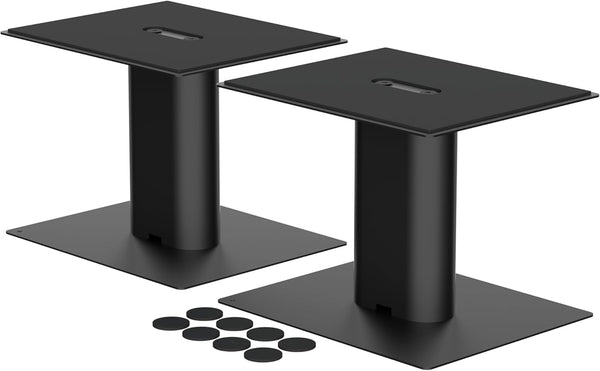 suptek 7.9 x 6.5" Universal Desktop Speaker Stands Pair for Bookshelf & Desktop