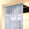 1x2 M Door String Curtain | Rare Flat Silver Ribbon Thread Fringe Window Panel | Room Divider for Wedding Coffee House