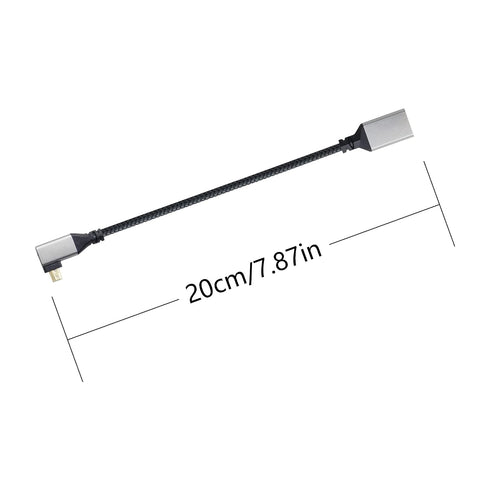 RIIEYOCA 4K 4K Laptop,Projector,TV,Monitor,Camcorder(Cable:20cm) Micro HDTV to HDTV Adapter Cable,Right Angle Micro