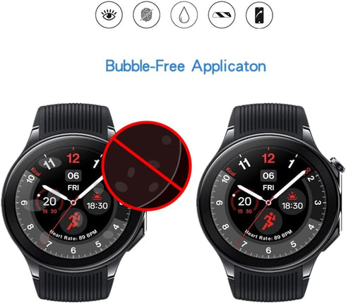 Compatible for OnePlus Watch 2 Screen Protector, 3D Full Screen Coverage Case Curved Edge TPU Protective Film Compatible for OnePlus Watch 2 Smartwatch (3 PCS), transparent