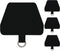 COCASES 4 Pack Phone Tether Tab, Phone Strap Replacement Part for Cell