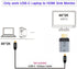 xiwai USB 3.1 USB-C to HDMI Adapter, Type C USB Female to HDMI Male Sink, 4K 1080p 60hz Compatible with TV, Display