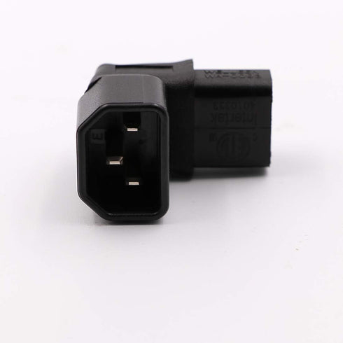 IEC C14 to C13 Power Adapter, PDU Plug/Socket Down 90 Degree, 2 Pack for LCD Wall Mount TV
