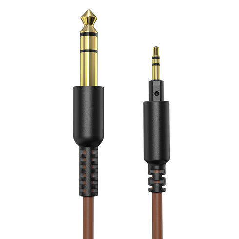 OneOdio Fusion A71/HiFi/Pro C/Pro M Wired Headphones Audio Cable, Brown - 6.35mm to 3.5mm