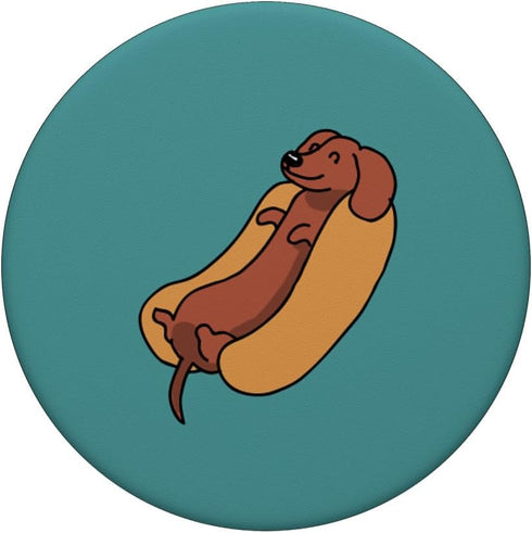 Dachshund Dog Doxie Wiener Blue Cute Funny Gift PopSockets PopGrip - Swappable Grip for Phones