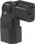 Right Angle C13 to C14 IEC AC Plug Adapter, 2 Pack, 90 Degree Design, PVC, Pure Copper, 250VAC 10A Max