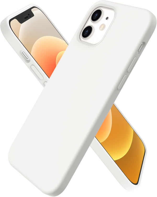 ORNARTO Slim Liquid Silicone 3 Layers Full Covered Soft Gel Rubber Phone Case Cover for iPhone 12 and iPhone 12 Pro 6.1