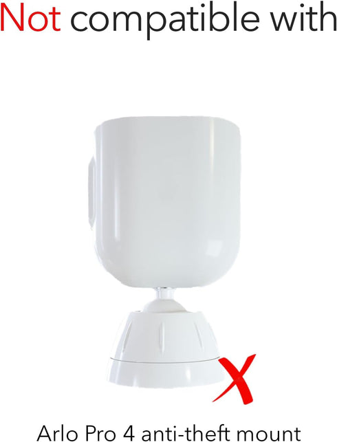 Wasserstein Weatherproof Gutter Mount for Arlo Pro/Pro 2/Pro 3/Pro 4/Pro 5S (2-Pack, White)