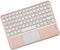Wireless Keyboard with Touchpad, Ultra-Slim Rechargeable Bluetooth Keyboard for iPad/iPad Pro and Other Devices (Pink)