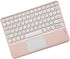 Wireless Keyboard with Touchpad, Ultra-Slim Rechargeable Bluetooth Keyboard for iPad/iPad Pro and Other Devices (Pink)