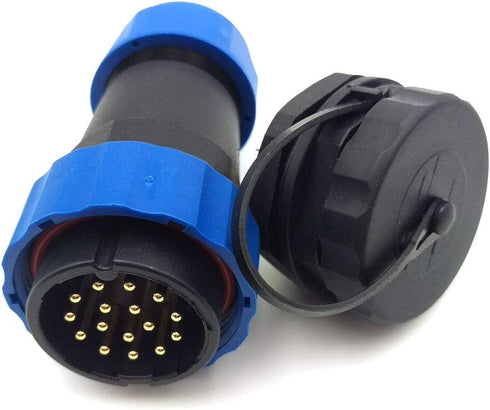 SD28 28MM IP68 16Pin Panel Mount Waterproof Wire Connector, Industrial Power Cable Connector