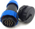 SD28 28MM IP68 16Pin Panel Mount Waterproof Wire Connector, Industrial Power Cable Connector