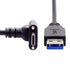 JSER Down Up Angled USB 3.1 Type-C Dual Screw Locking to Standard USB3.0 Data Cable 90 Degree for Camera