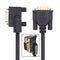 xiwai 90 Degree VGA RGB Cable Right Angled Male to Straight Male Extension Cord for Computer Monitor Projector 1m