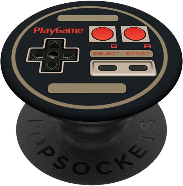 PopSockets PopGrip: Swappable Grip for Phones & Tablets, Retro Game Controller Classic Gamer Video Game Button Gaming