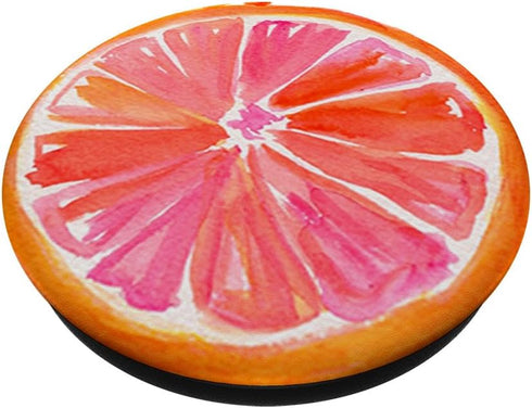 Cute Pink Grapefruit Design Tasty Summer Citrus on White PopSockets Standard PopGrip