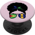 Half Guyanese Half Bajan Afro Bun PopSockets Swappable PopGrip