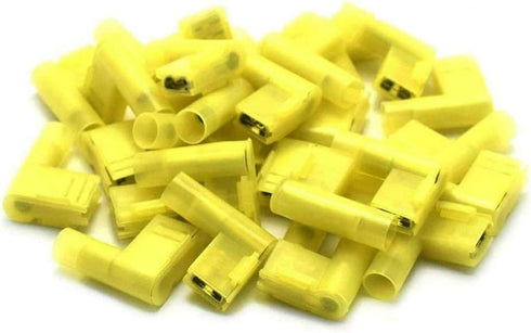 AKOAK 36 Pack 12-10 Gauge Yellow Fully Insulated Flag Wire Connectors for Electrical Wiring