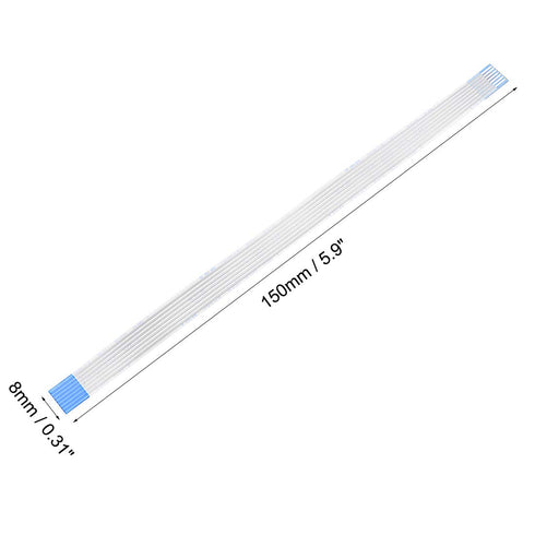 uxcell 150mm Flexible Flat Cable, 1mm Pitch 7 Pins FPC FFC Flexible Ribbon Cable for LCD TV Car Audio DVD Player, 5Pcs