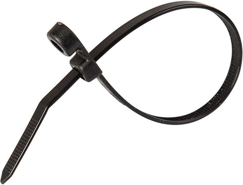 GTSE 100 Pack Black Screw Mount Head Zip Ties, 4" x 0.1", Zip Ties with Screw Hole