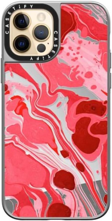 CASETiFY Mirror Case for iPhone 12 & 12 Pro - Raspberry Beret, Reflective, Drop Proof, Compatible with MagSafe