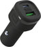 BLACK+DECKER Compact 38W USB C Car Charger, 2-Port with LED Indicator, Quick Charge Compatible with iPhone 15 Series