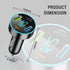 4-in-1 Fast Car Charger, PD/QC3.0/Type C Fast Charging Universal Car Phone Charger with Blue LED & Voltmeter for Car