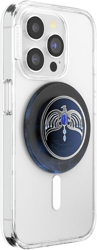 PopSockets Round Phone Grip Compatible with MagSafe, WB Harry Potter Dark Arts - Enamel Diadem, Adapter Ring Included,