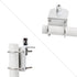 HYSHIKRA 3/8-24 (10MM Universal Aluminum Heavy Duty Antenna Mount, Outdoor Antenna Pole Mast Mount Bracket with U-Bolts