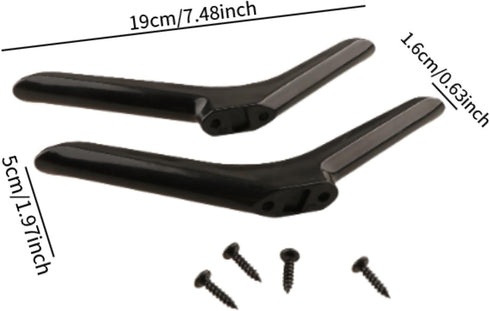 Generic Set 2 19cmx5cmx1.6cm of TV Stand Base Legs for Table Top Use with Assembly Tools