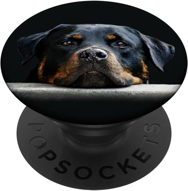 Rottweiler Dog Breed Face Gift PopSockets PopGrip: Swappable Grip for Phones & Tablets