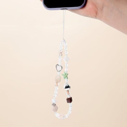 YBEATY Beaded Camera Wrist Strap Cute Phone Charms Lanyard Pearl Bracelet Keychain Decoration Beaded Chain String