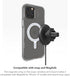 mophie Snap+ Wireless Vent Mount Universal Charger, 15W Charging for iPhone 12 Models & Qi-Enabled Devices
