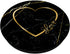 Love Heart Gold Black Marble-Look Cute for Girls Women Her PopSockets PopGrip: Swappable Grip for Phones & Tablets PopSockets Standard PopGrip