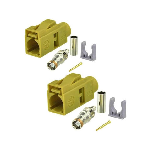 2 Pcs Fakra Video Connector K Female RG316 RG174 Cable Connector for