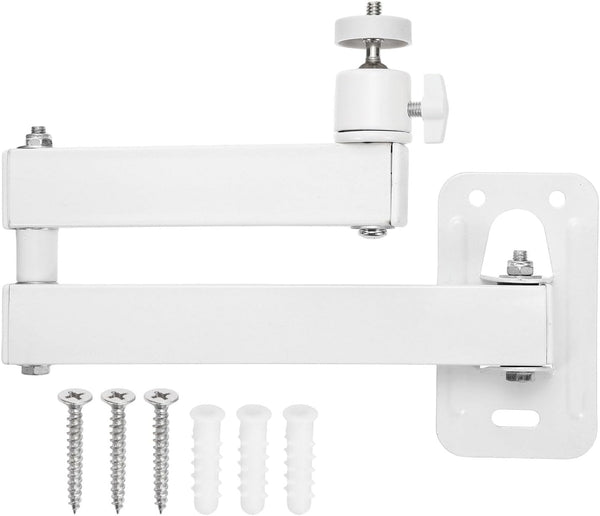 MECCANIXITY Foldable Projector Wall Mount, Adjustable Dual-Arm Dual-Axis Stand Holder with 360 Rotating
