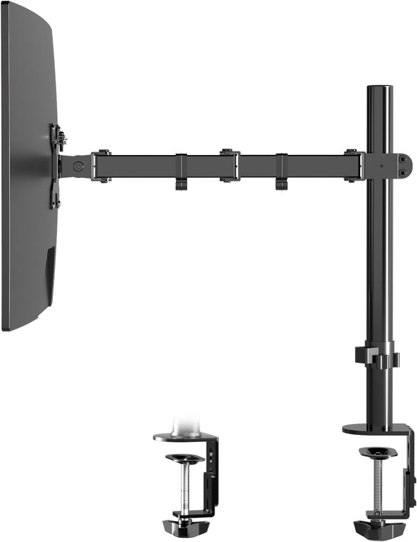 Pholiten Single Monitor Arm, Single Monitor Desk Mount, Adjustable Arm Holds Screen Up to 22lbs, 100x100 Vesa Monitor