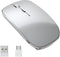 Wireless Mouse Chargeable, Portable Silent USB and Type-C Dual Mode Mouse, 3 Adjustable DPI for Laptop, Mac, PC (Q23S